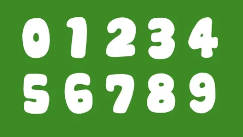 Hand Drawn Doodle Numbers 1 to 10 2D Animation Green Screen Asset Stock Footage 331672655