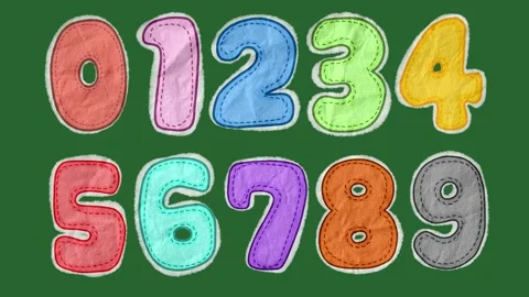 Hand Drawn Doodle Numbers 1 to 10 2D Animation Green Screen Asset Stock Footage 331672718