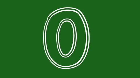 Hand Drawn Doodle Numbers 1 to 10 2D Animation Green Screen Asset Stock Footage 331672745