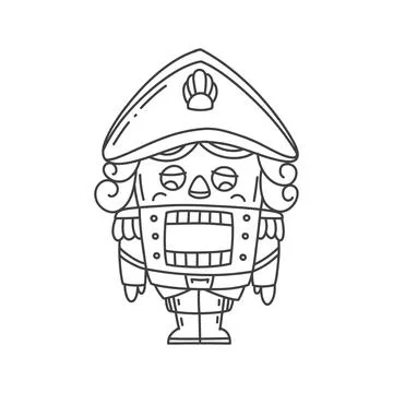 Hand drawn doodle nutcracker Enchanted prince. Enchanted prince. Stock Illustration
