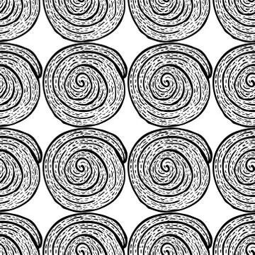 Hand drawn Doodle pattern Abstract ornament background Stock Illustration