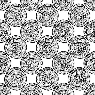 Hand drawn Doodle pattern Abstract ornament background Stock Illustration