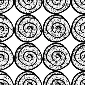 Hand drawn Doodle pattern Abstract ornament background Stock Illustration