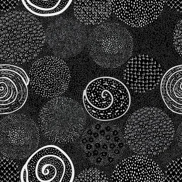 Hand drawn Doodle pattern Abstract ornament background Stock Illustration