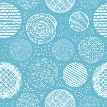 Hand drawn Doodle pattern Abstract ornament background Stock Illustration