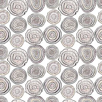 Hand drawn Doodle pattern Abstract ornament background Stock Illustration