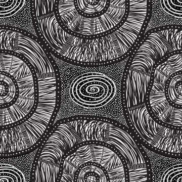 Hand drawn Doodle pattern Abstract ornament background Stock Illustration