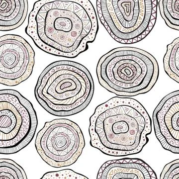 Hand drawn Doodle pattern Abstract ornament background Stock Illustration