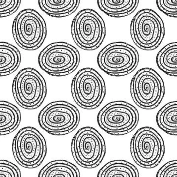 Hand drawn Doodle pattern Abstract ornament background Stock Illustration