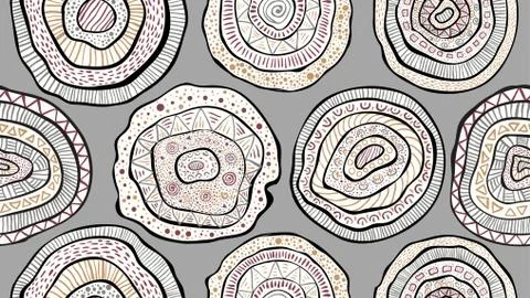 Hand drawn Doodle pattern Abstract ornament background Illustrazione stock