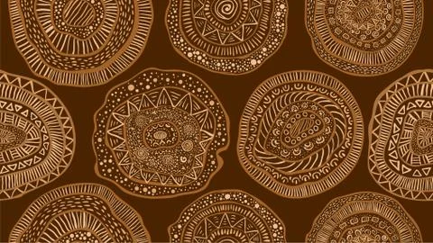 Hand drawn Doodle pattern Abstract ornament background Stock Illustration