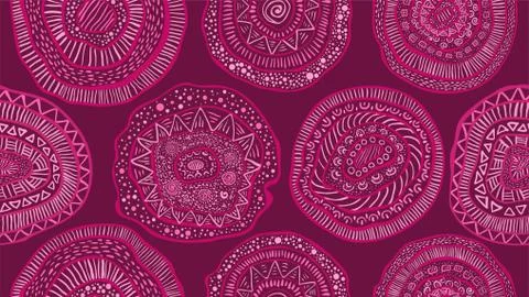 Hand drawn Doodle pattern Abstract ornament background Stock Illustration