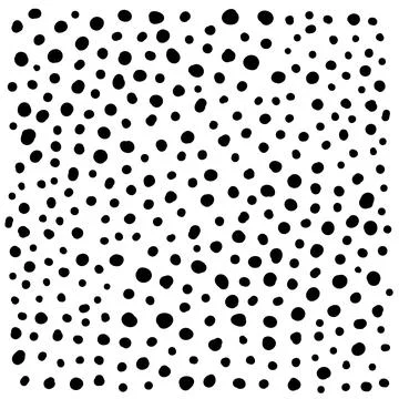 Hand Drawn Doodle Pattern With Black Dots Stock Illustration
