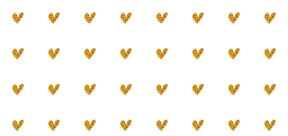 Hand drawn doodle pattern with hearts . banner template Stock Illustration