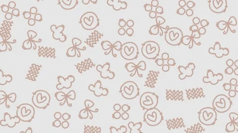 Hand-Drawn Doodle Pattern lineart Loop on transparent Background. 4k, QuickTime Stock Footage 319297048