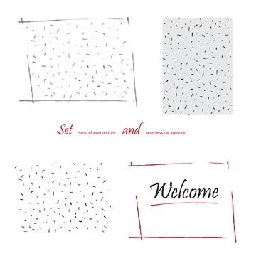 Hand-drawn doodle polka dot seamless pattern Stock Illustration