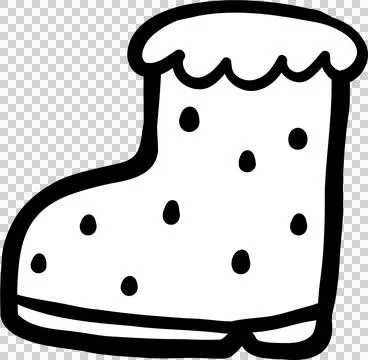 Hand drawn Doodle Rain Boot Outline Illustration 스톡 일러스트