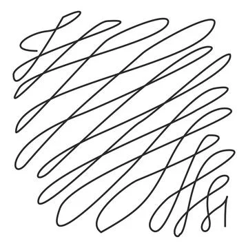 Hand drawn doodle scribble chaos path messy lines Illustrazione stock
