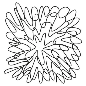 Hand drawn doodle scribble chaos path messy lines Illustrazione stock