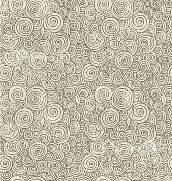 Hand-Drawn Doodle Seamless Background Pattern Stock Illustration