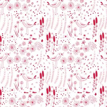 Hand - drawn doodle seamless pattern Stock Illustration