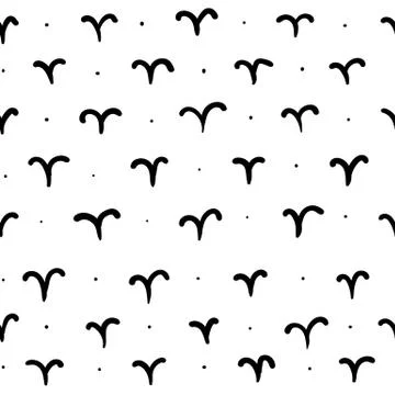 Hand-drawn doodle seamless pattern Stock Illustration