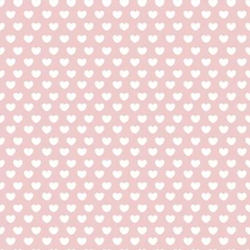 Hand-drawn doodle seamless pattern with hearts Stock Illustration