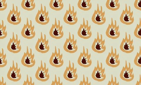 Hand drawn doodle seamless pattern with fire 스톡 일러스트