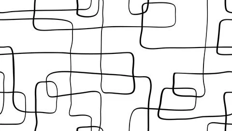 Hand-drawn doodle seamless pattern. Abstract and minimalist look. Stock Illustration