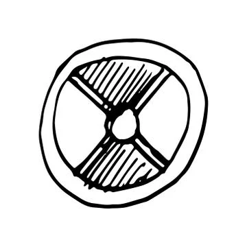 Hand drawn doodle of shield.Perfect for invitation, greeting card Stock Illustration