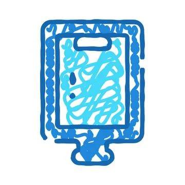 Hand drawn doodle sketch of an abstract mirror Stock Illustration