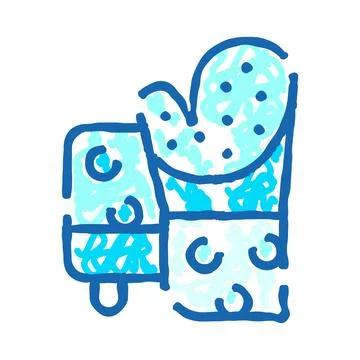 Hand drawn doodle sketch of cactus houseplant 库存插图