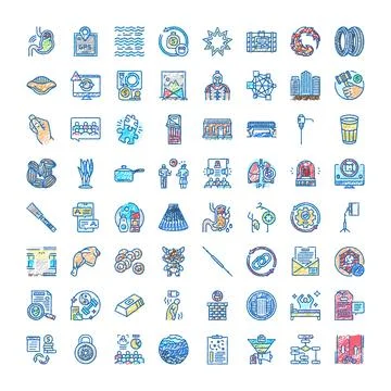 Hand drawn doodle sketch icon set collection Ilustración de archivo