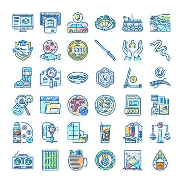 Hand drawn doodle sketch style icons collection Stock Illustration