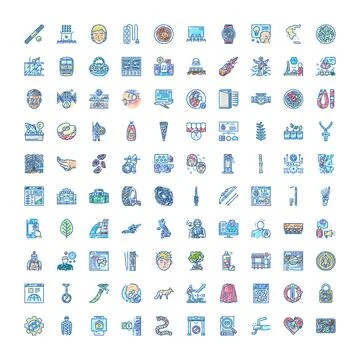 Hand drawn doodle sketch style icons collection Ilustración de archivo