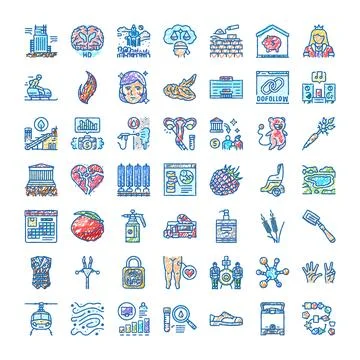 Hand drawn doodle sketch style icons collection Ilustración de archivo