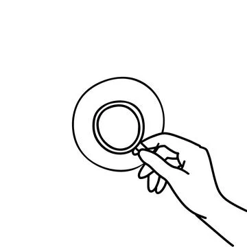 Hand drawn doodle sketch vector illustration of male or female hand in a top  Stock Illustration