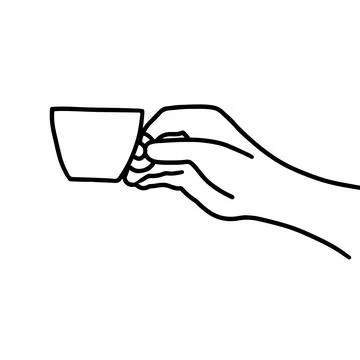 Hand drawn doodle sketch vector illustration of male or female hand in a side Stock Illustration
