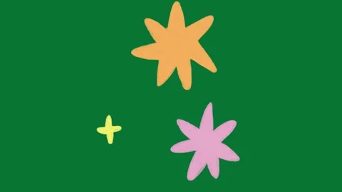 Hand Drawn Doodle Sparkle Animation Green Screen Stock-Footage 323468698