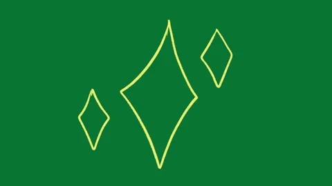Hand Drawn Doodle Sparkle Animation Green Screen Stock-Footage 323468742