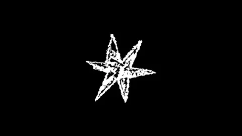 Hand drawn doodle star animation loop Stock Footage 330499552