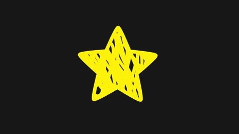 A hand-drawn doodle star with dynamic scribbles sways, scribble style Stock Footage 346023958