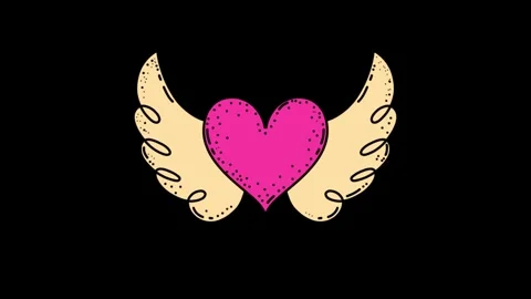 Hand drawn doodle style animation of a heart beating or pulsing on a black .. Stock Footage 310958251