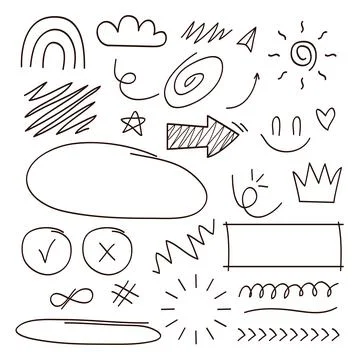 Hand drawn doodle style collection .Vector illustration イラスト素材