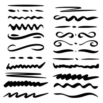 Hand drawn doodle style design elements Stock Illustration