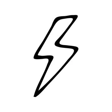 Hand drawn doodle style lightning in vector Stock Illustration