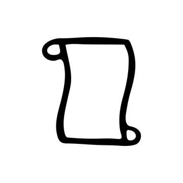 Hand drawn doodle style scroll in vector Stock Illustration