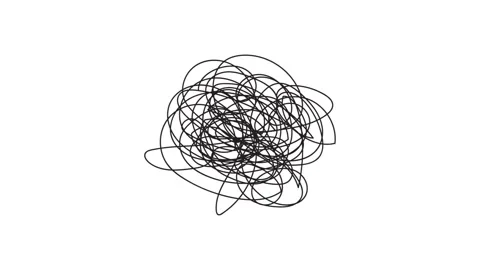 Hand drawn doodle of tangled scribble line animation Stock-Footage 333687333