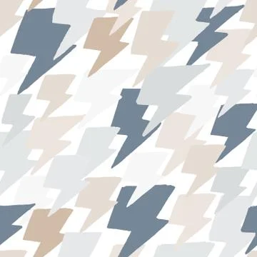 Hand drawn doodle thunder backdrop in Scandinavian style seamless pattern. Illustrazione stock