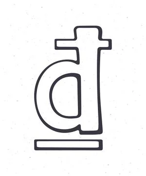 Hand drawn doodle of Vietnamese dong sign. Outline vector illustration Illustrazione stock